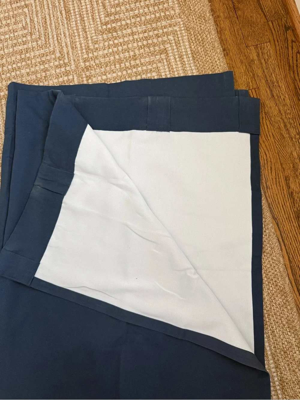 2 Pottery Barn Teen Navy Curtain Panels